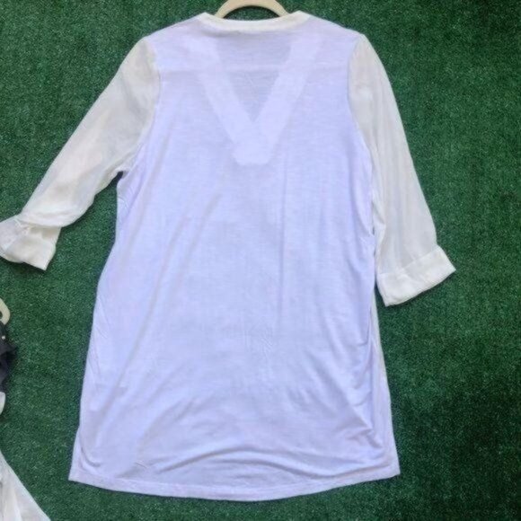 Embroidered Long top featuring 3/4ths sleeves by Dola Anthropologie - Picture 8 of 8